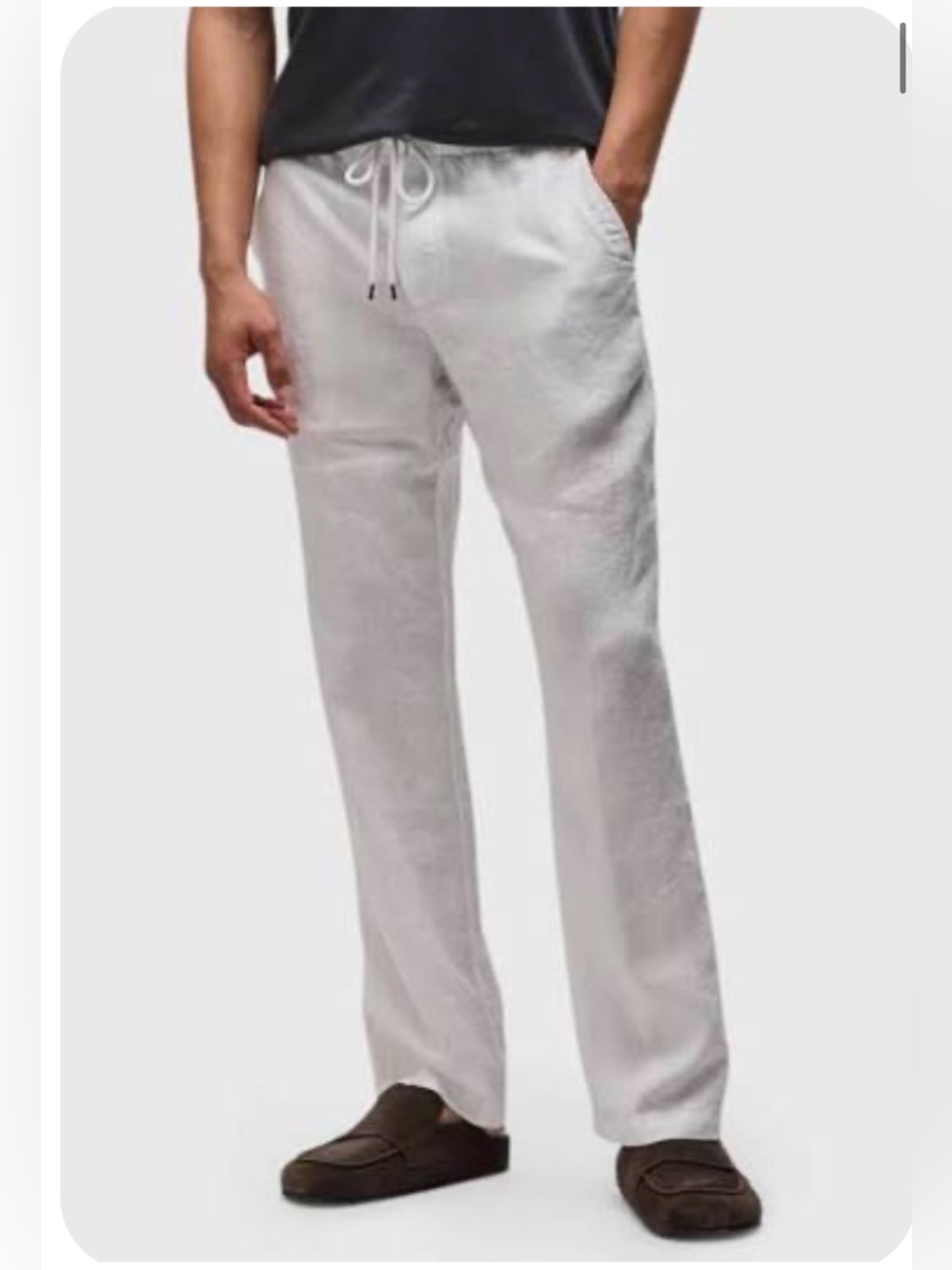 James Perse men’s linen pants light gray size 3 (L)